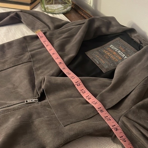 Superdry Suede Cascade Gray Suede Women's Size S Lightweight Retro - Picture 14 of 16